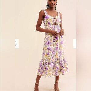 Adelyn Rae Multicolor Lace Detail Dress